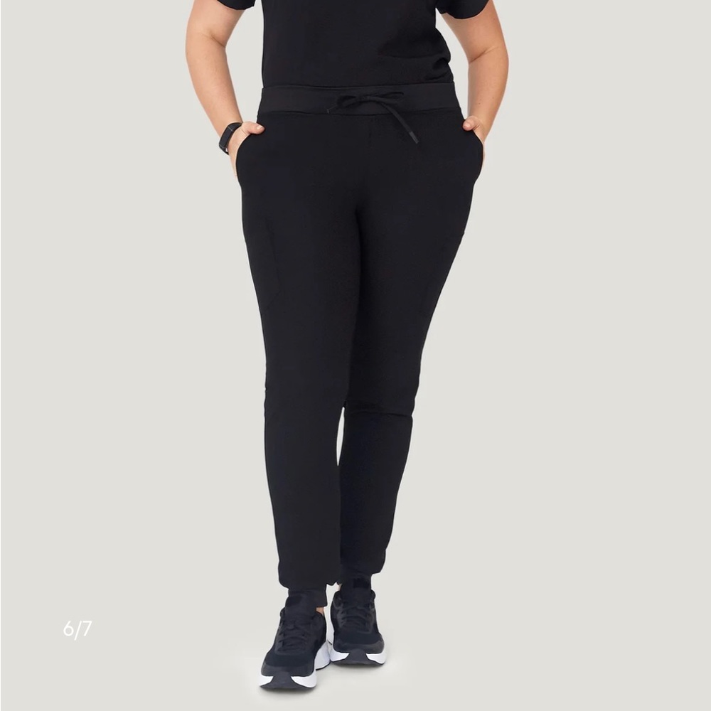Black Mandala Jogger Scrub Pants
